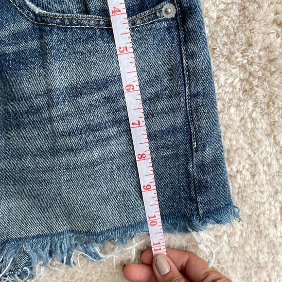 Lucky Brand Jean Short Womens Size 2 Mid Rise Cut Off Raw Hem Sexy Denim - Picture 6 of 11